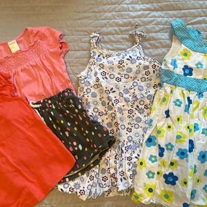Girls size 4 bundle - 2 Laura Ashley dresses 2-Gymboree shirts and 1 skort